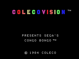 Congo Bongo title screen for Colecovision
